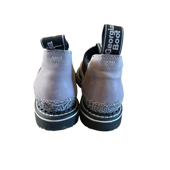 Georgia Boot Black and Lilac Grey Slip on Romeos - Picture 4 of 5